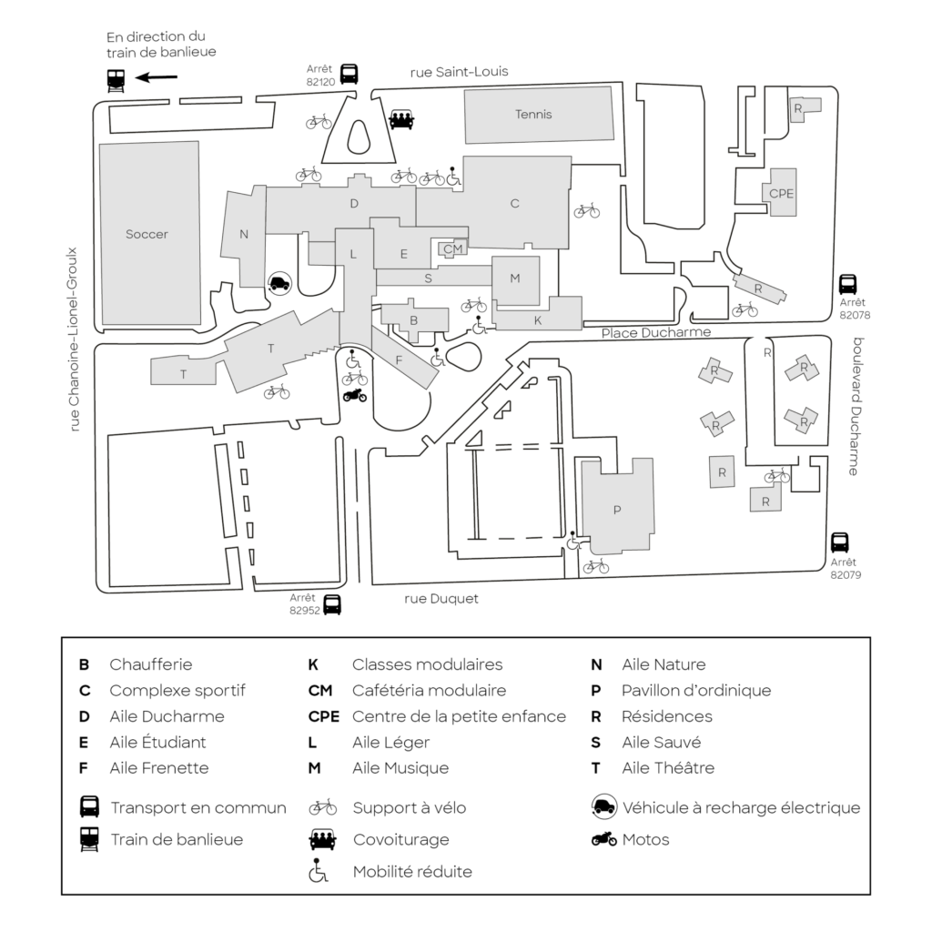Plan du campus du Collège Lionel-Groulx