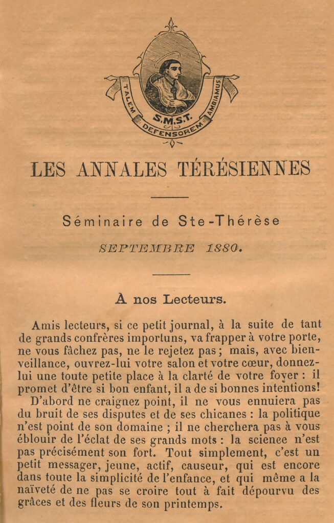 Les Annales Térésiennes 1880