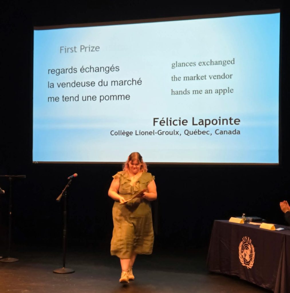 Félicie Lapointe obtient son premier prix